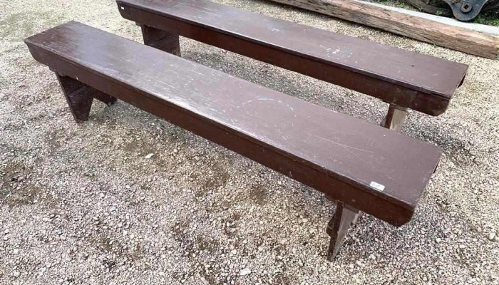 2 Bancos De Madera 198 X 030 X 046 Al 1 - 06-12-2020