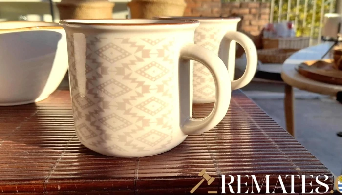 2 Compoteras Y 2 Tazas Beige Con Borde D 5 - 17-06-2021