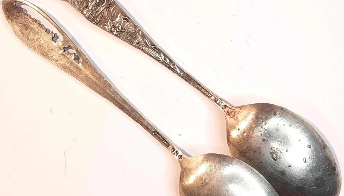 2 Cucharitas De Plata 925 Con Grabados D 3 - 05-06-2021