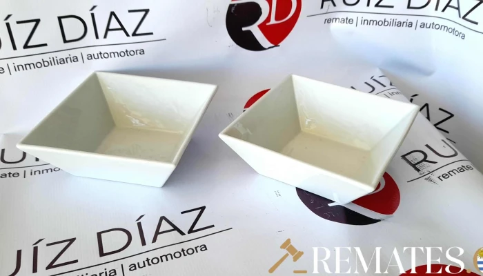 2 fuentes pequeñas de loza