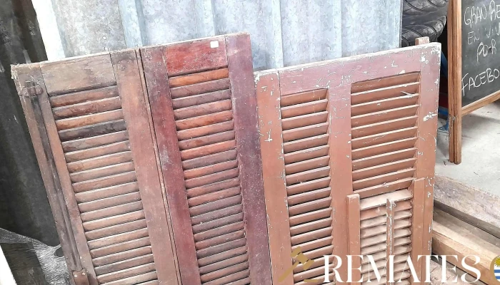 2 Hojas De Celosias De Madera