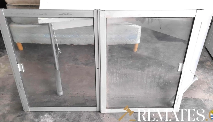 2 hojas de ventana de aluminio