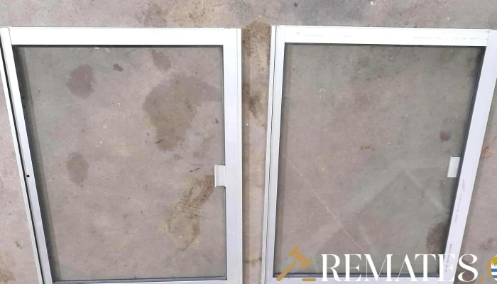 2 hojas de ventana de aluminio