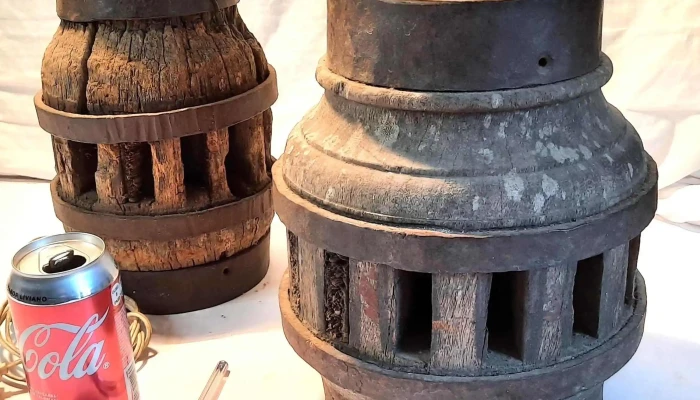 2 masas de carro hechas lampara