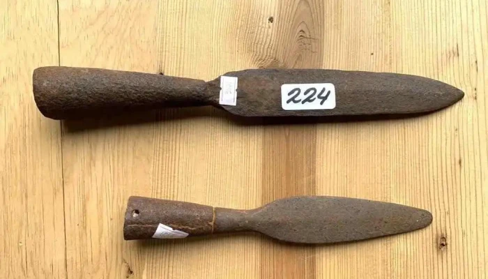 2 Puntas De Lanza En Hierro De 0,30 Y 0,20
