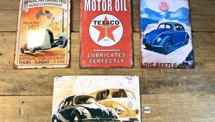 4 Chapas Estampadas Publicidades Del Mundo Automotor