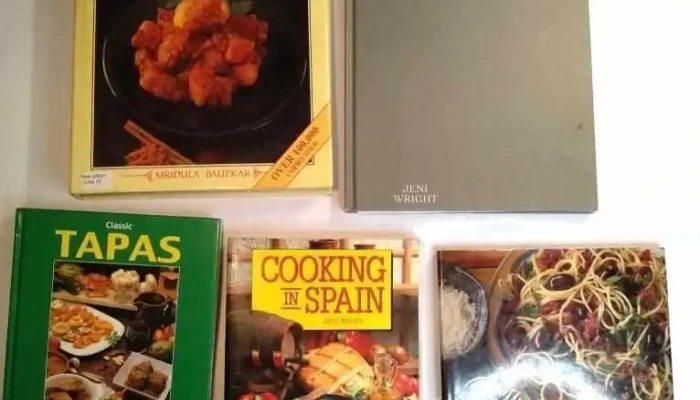 5 libros en ingles recetas varias tapas pastas comida india