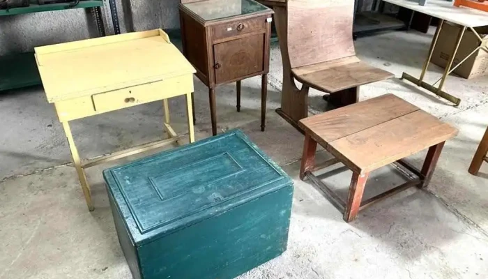 5 Piezas, Pupitre, Mesa De Noche, Escritorio, Baul, Mesita