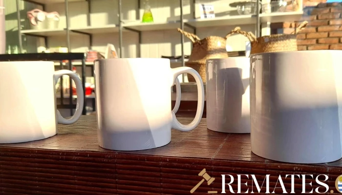 5 Tazas Blancas Y Gris -  2 - 17-06-2021
