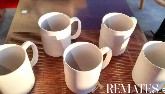 5 Tazas Blancas Y Gris -  6 - 17-06-2021