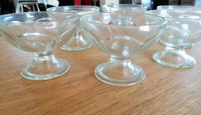 6 compoteras de vidrio