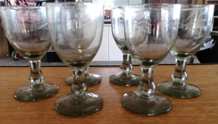 6 Copas De Vidrio Oscuros -  2 - 17-06-2021