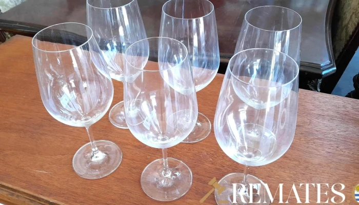 6 copas de vino cristal