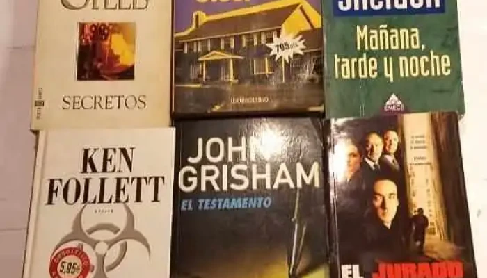 6 Libros de Daniel Steel, Sheldon, Follet, Grisham, etc