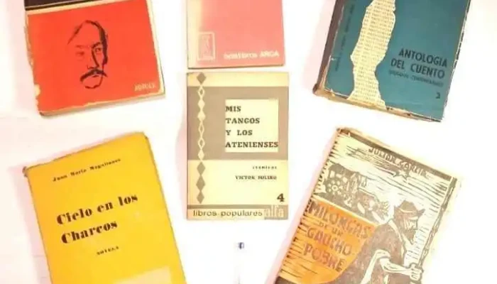 6 libros: Milongas de un Gaucho Pobre, Cielo en los Charcos, Folklore, Gato Pobre