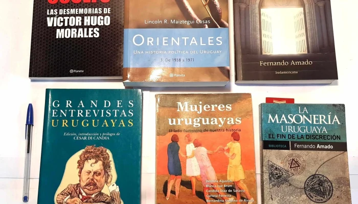 6 Libros sobre masoneria en Uruguay, Orientales, etc