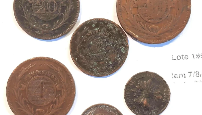 6 Monedas Cobres Uruguayos 3 De 1857 Y 3 1 - 05-06-2021