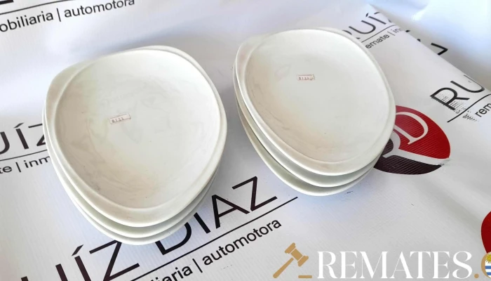 6 platos de loza oval