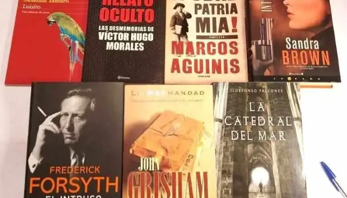 7 libros: John Grisham, Sandra Brown, El Intruso, etc
