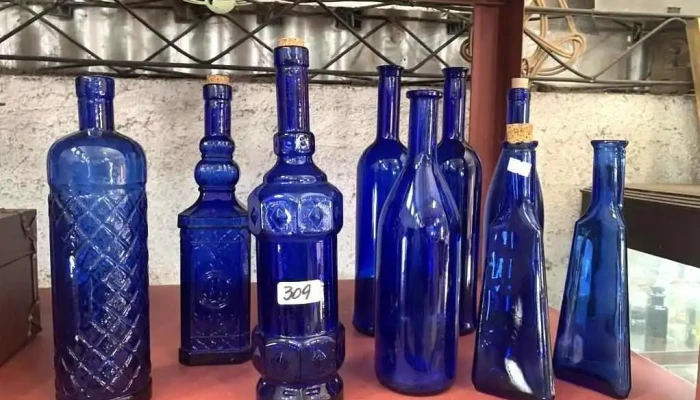 9 Botellas Azules Decorativas -  1 - 06-12-2020