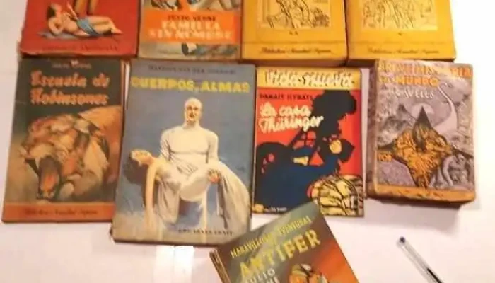 9 libros: 2 de Victor Hugo Los Miserables, Julio Verne, etc