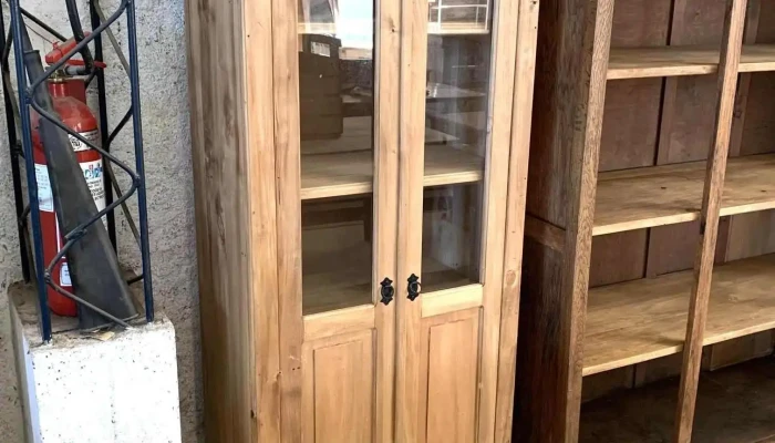 Alacena De 2 Puertas Vidriadas En Alamo 0,70 X 0,41 X 2m
