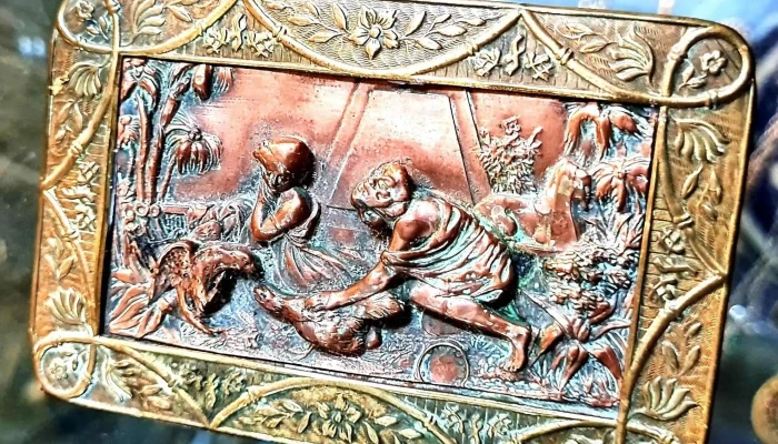 Alhajero Antiguo En Bronce Frances Sella 1 - 17-06-2021