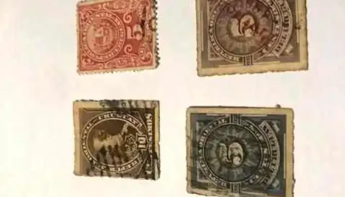 antiguos sellos postales de Uruguay