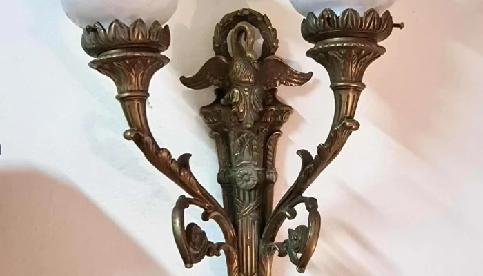Aplique De Pared En Bronce Macizo Cisne 1 - 17-06-2021