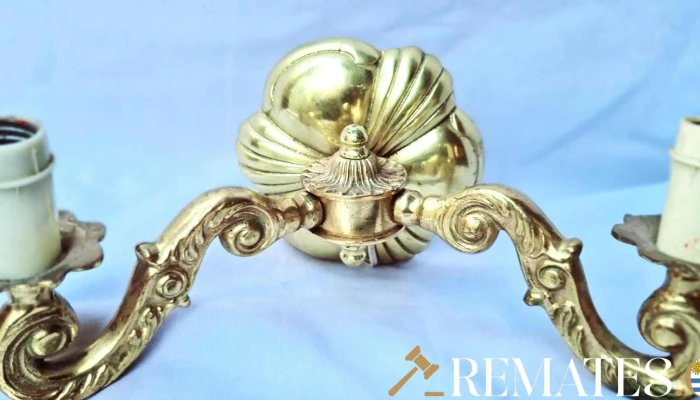 Aplique De Pared Luz En Bronce Doble -  1 - 17-06-2021