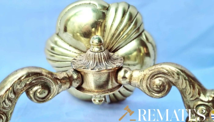 Aplique De Pared Luz En Bronce Doble -  3 - 17-06-2021