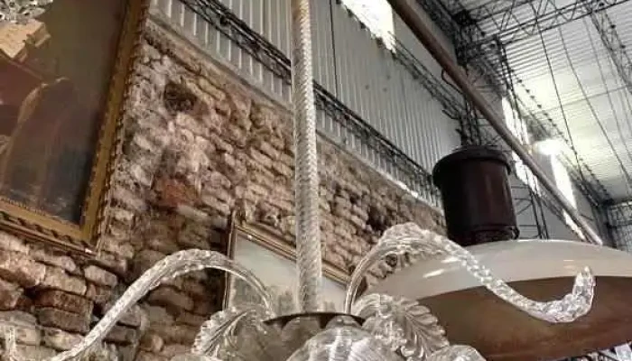 Araña De Cristal Francesa 4 Petalos 0,80 alto x 0,50 de Diámetro