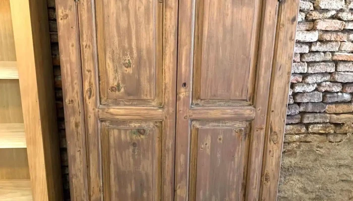 Armario Original En Pino Blanco 2 Puertas 1,14 X 0,43 X 1,78 Alto
