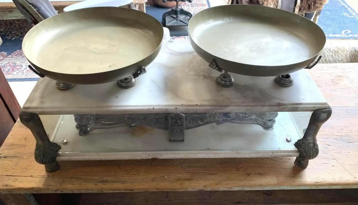 Balanza Trebol De 2 Platos Con Cepo Com 6 - 06-12-2020