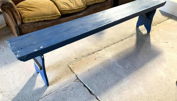 Banco De Madera (azul) 2,26 X 0,29 X 0,52 Alto