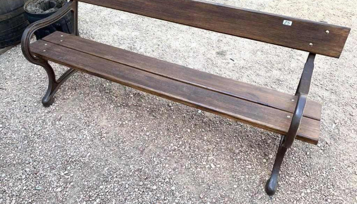 Banco De Plaza 3 Tablas 1,70 (patas de Hierro fundido)
