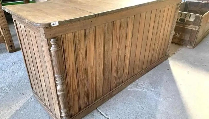 Barra Mostrador En Pinotea, 1,76 X 0,62 X 0,86 Alto