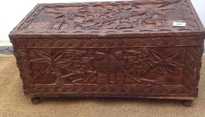 baul tallado de madera de Sandalo - Marroqui