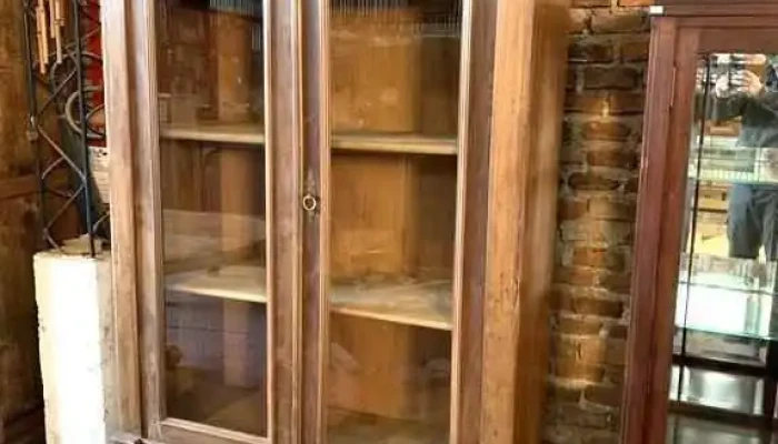 Biblioteca Colonial  2 Puertas Vidriadas 1,16 X 0,43 X 2,15 Alto