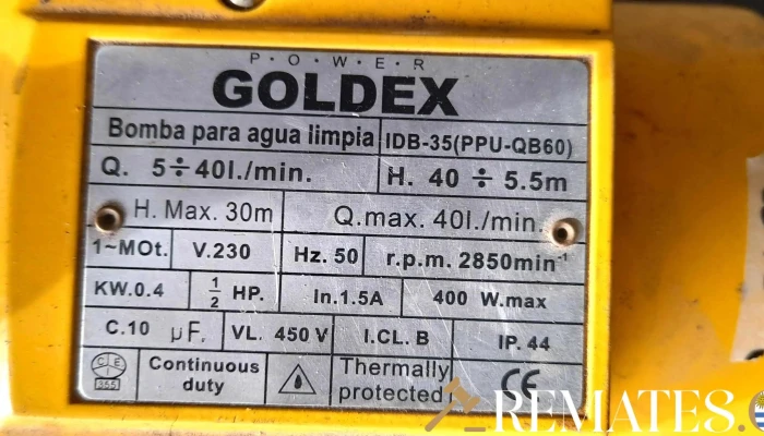 Bomba De Agua Goldex Amarilla -  2 - 17-06-2021