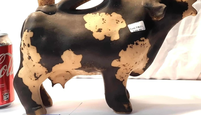 Botella motivo vaca por Manos del Uruguay