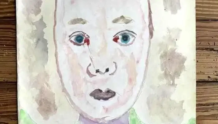 Cabrerita Acuarela  Rostro Niña 0,25 X 0,34cm