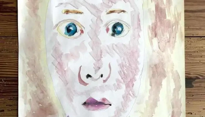 Cabrerita Acuarela  Rostro Niña 0,35 X 0,49cm