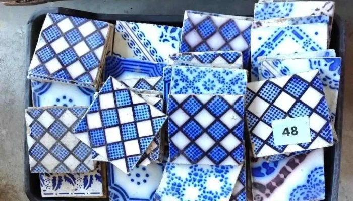 cajón con 170 piezas cerámicas pais de calais cada cajón
