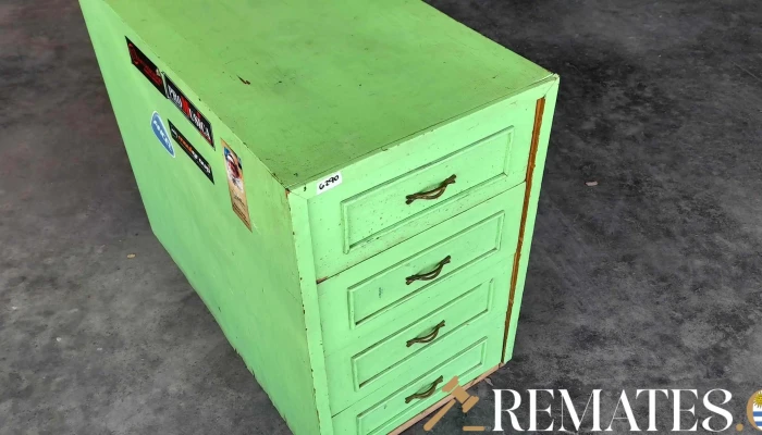 Cajonera De Madera Color Verde 4 Cajones -  2 - 17-06-2021