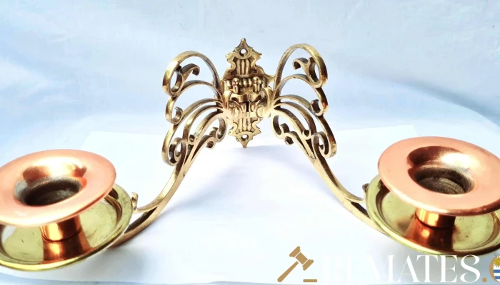 Candelabro De Piano Doble En Bronce Y Co 1 - 17-06-2021