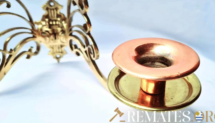 Candelabro De Piano Doble En Bronce Y Co 2 - 17-06-2021