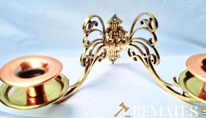 Candelabro De Piano Doble En Bronce Y Co 3 - 17-06-2021