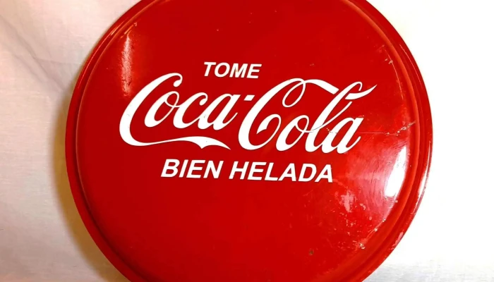 Cartel de chapa Coca Cola 40 cm diametro
