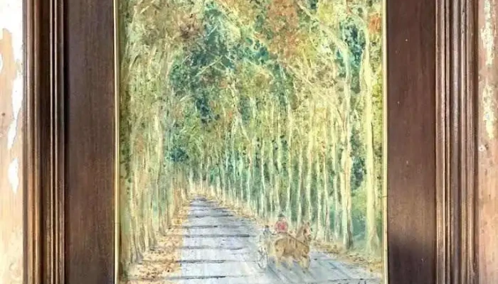 Claudia Goller Oleo S/ Fibra (paseo En Carro) 0,30 X 0,40